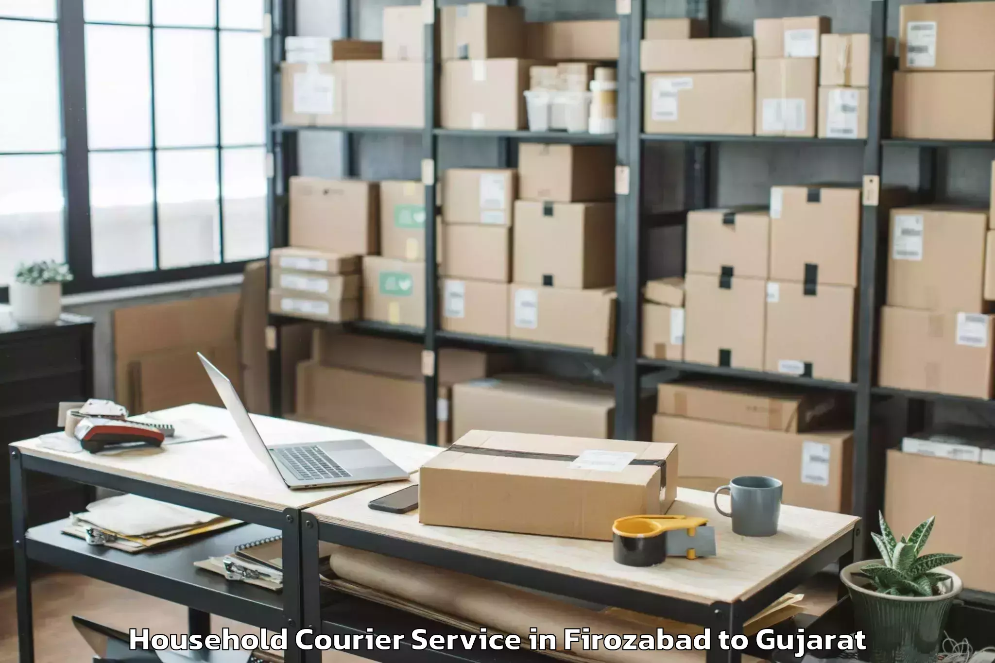 Firozabad to Koyali Household Courier Booking